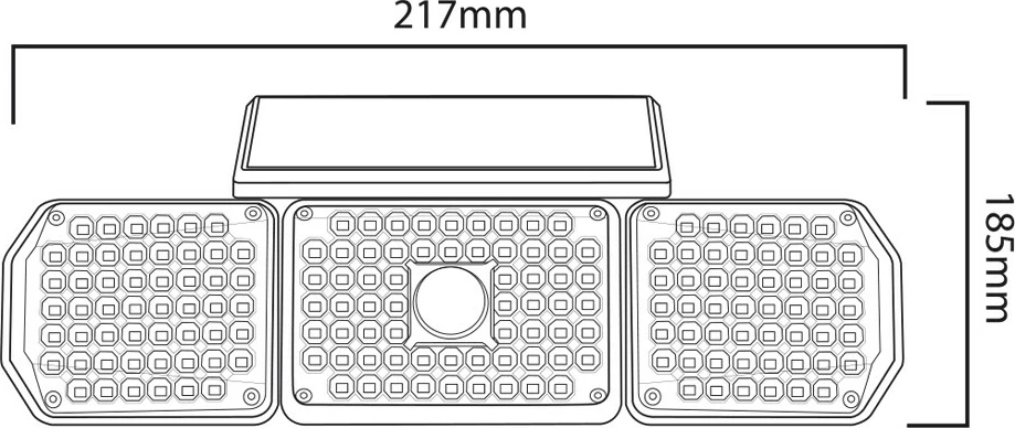 Llambë diellore LED Maclean MCE615 me sensor lëvizjeje, 320lm, 4W, IP65