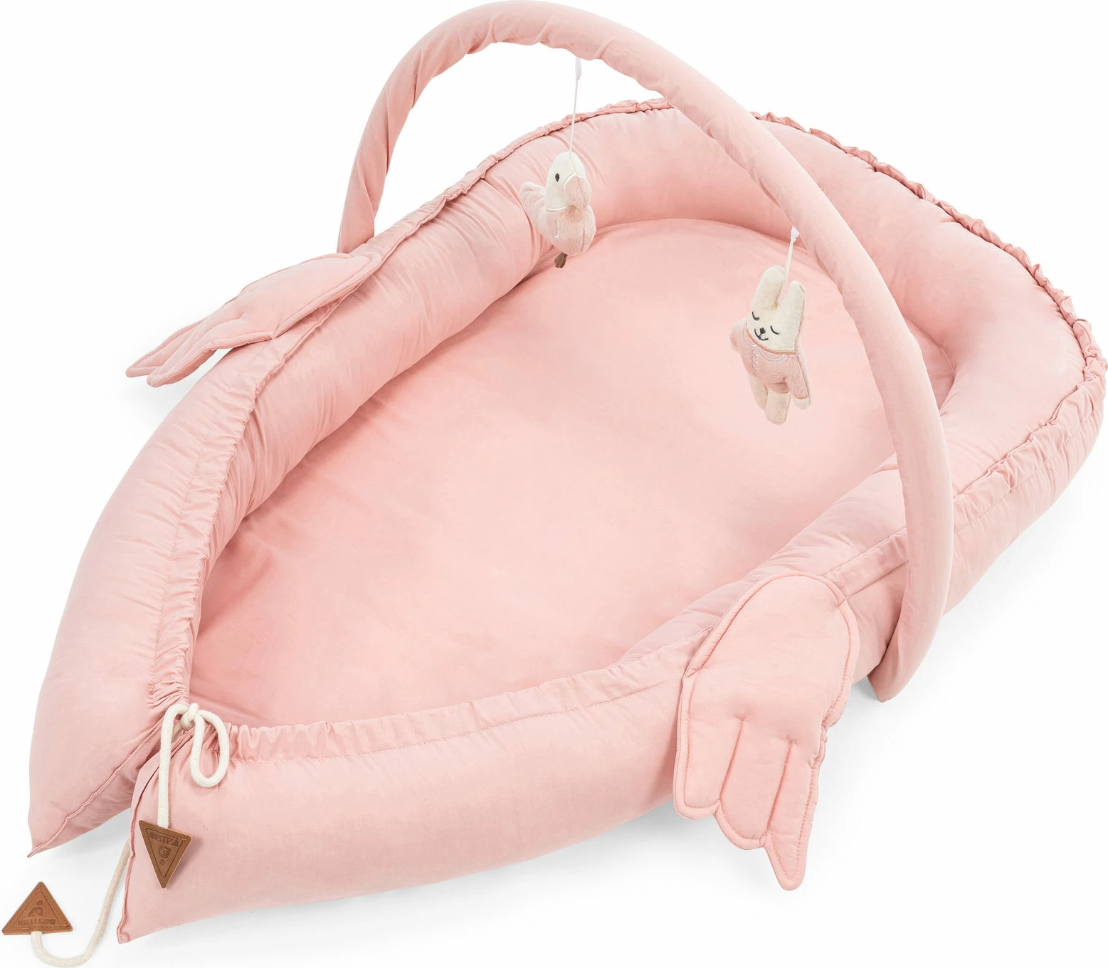 Shtrat për bebe babynest, ngjyrë rozë, Evila Originals