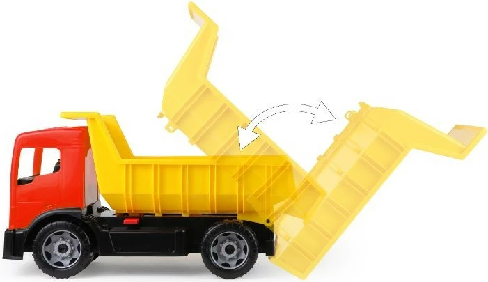 Kamion lodër Lena Giga Trucks 02160, plastikë, 61 cm, e kuqe/e verdhë/e zezë