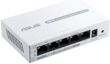 Switch i menaxhueshëm Asus ExpertWiFi EBP15 (90IG08D0-MO3B00), 5 porta me 4x PoE+, 100 Mbps, menaxhim AiMesh/standalone, i bardhë
