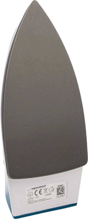 Hekur udhëtimi Esperanza SMOOTHER EHI001 1200W, pllakë jo-ngjitëse, rregullim temperature, blu e bardhë