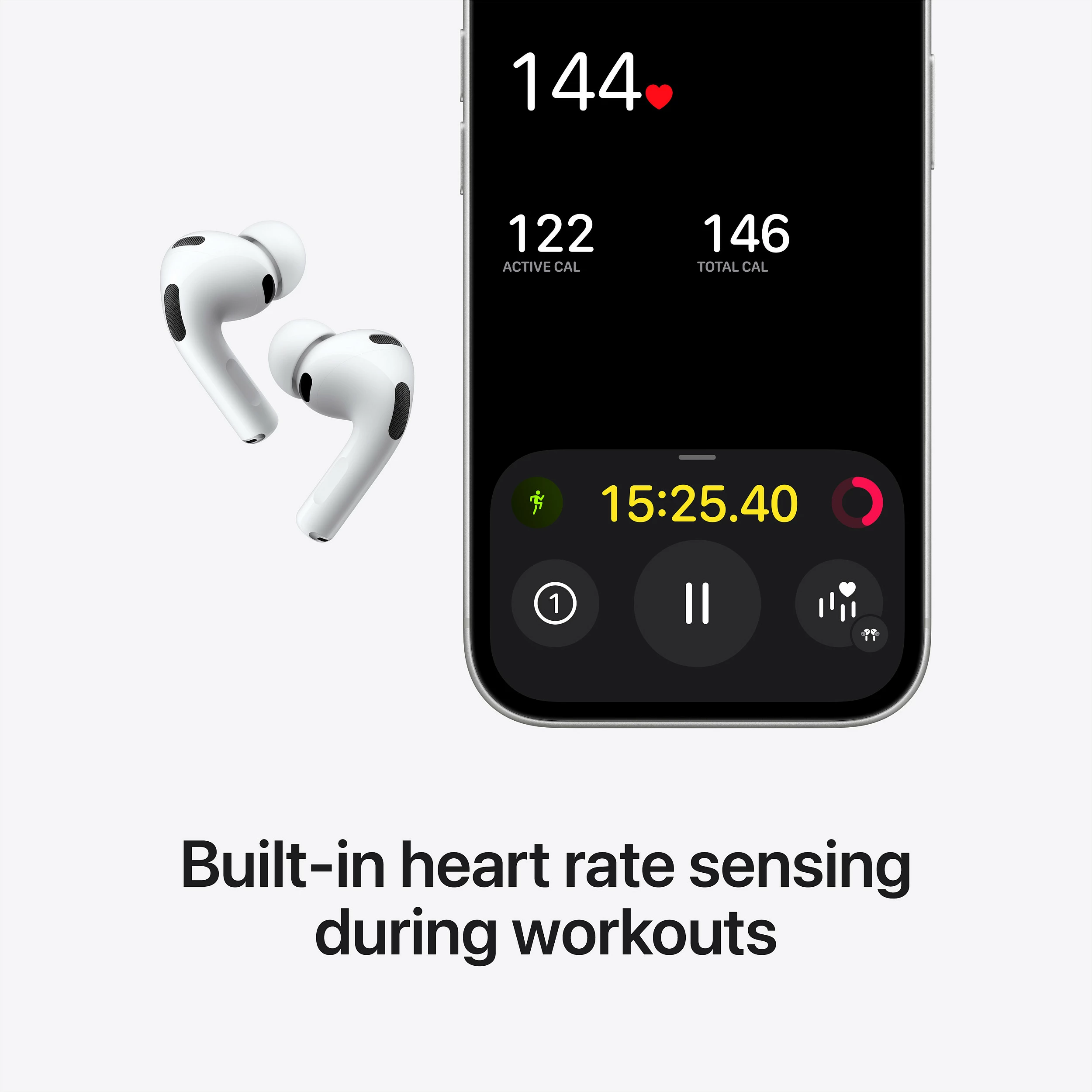 Kufje Apple AirPods Pro 3, True Wireless, ANC, Bluetooth 5.3, USB-C, të bardha