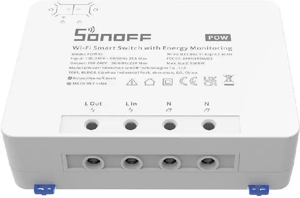Ndërprerës i mençur WiFi Sonoff POWR3, matje e konsumit të energjisë, i bardhë
