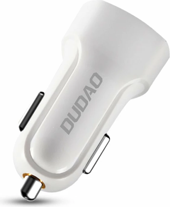 Karikues veture Dudao R7 me 2x USB, kabllo 3-në-1, 2.4A, Bardhë
