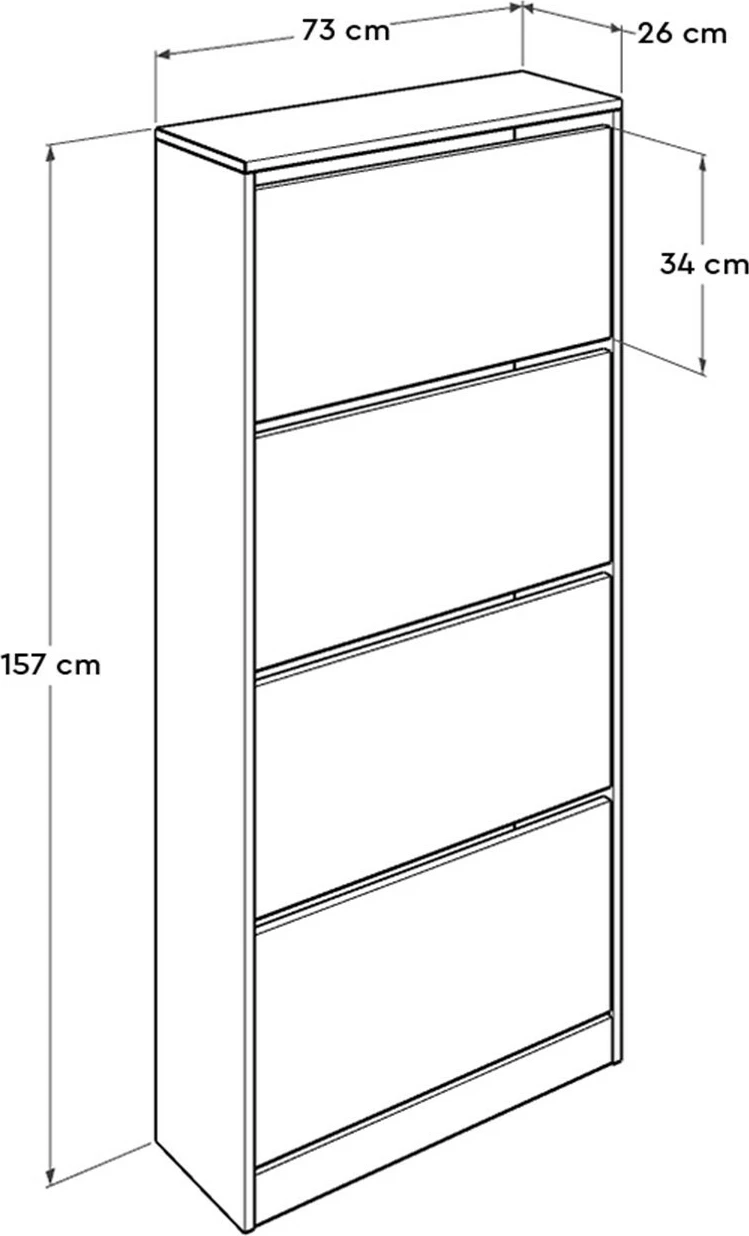 Dollap për këpucë Hanah Home, SHC-540-BB-1, ngjyrë e bardhë