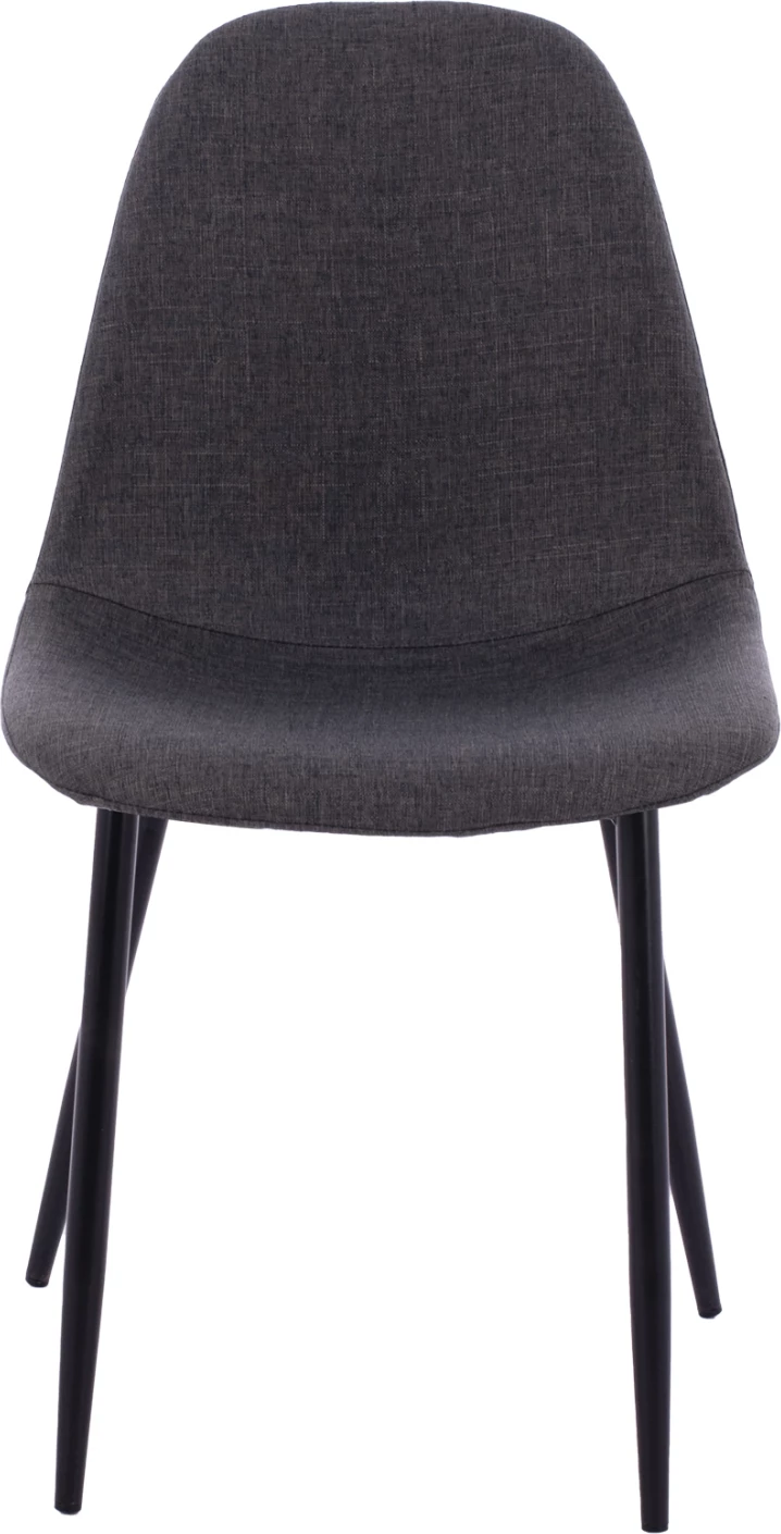 Karrige për ngrënie Leonardo FH00100.16 me këmbë metalike dhe pëlhurë gri e errët 43,5x59x84 cm., set prej 4 copë