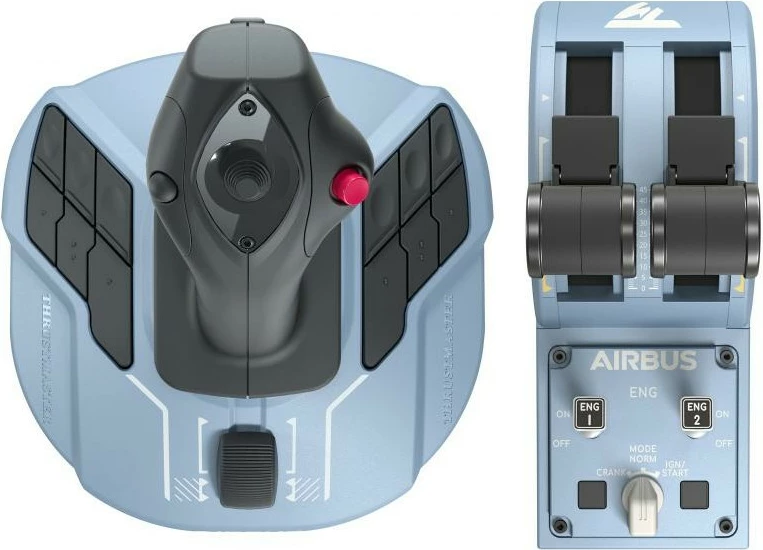 Joystick Thrustmaster TCA Officer Pack AIRBUS Edition për PC, 12 butona, USB, zi/blu