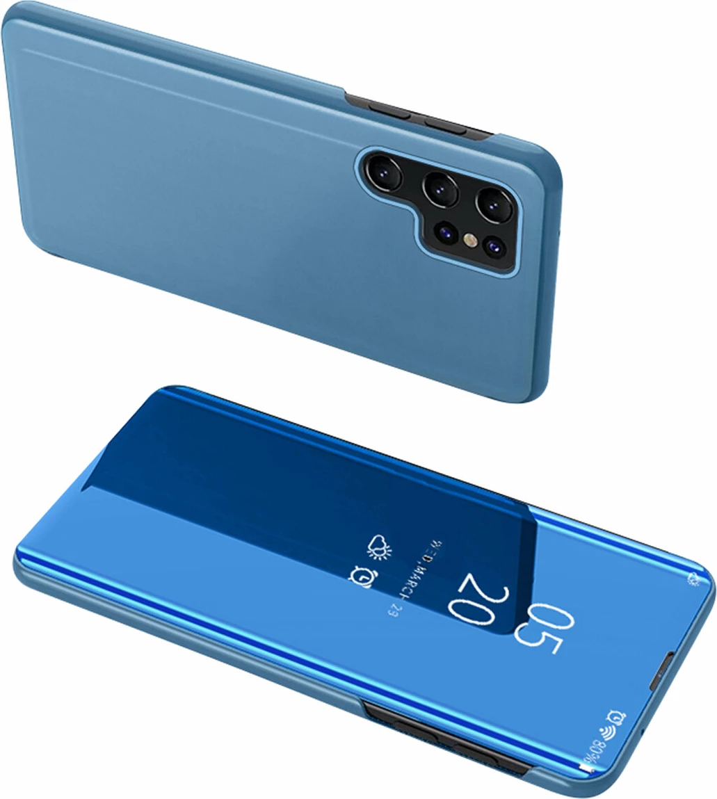 Mbështjellës Hurtel Clear View Case për Samsung Galaxy A05s, me kapak, Kaltër