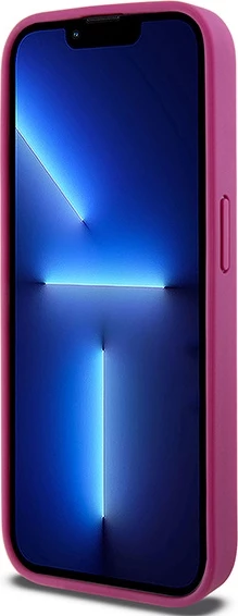 Mbështjellës DKNY Leather Monogram Pattern Metal Logo MagSafe për iPhone 15 Pro, Rozë