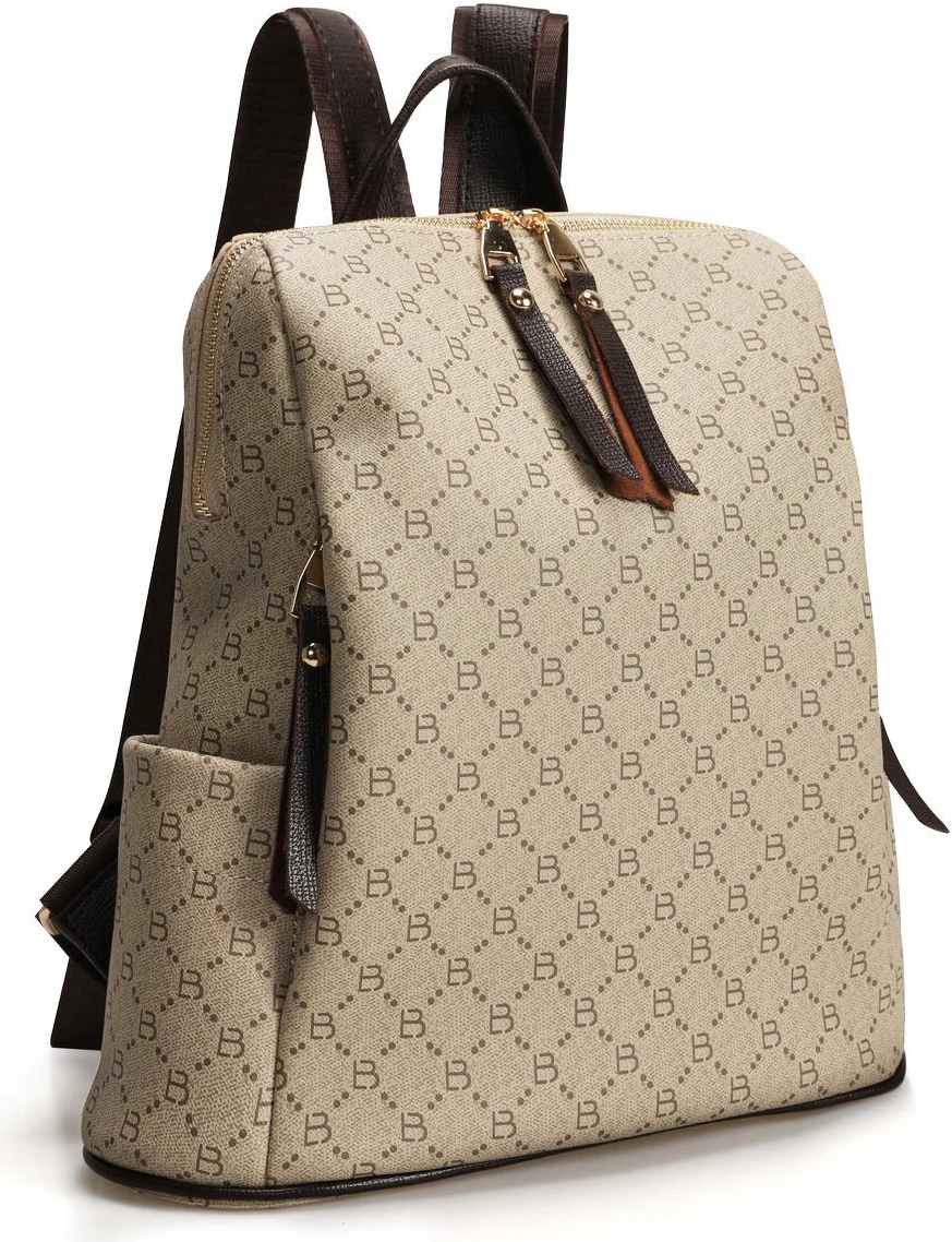 Çantë shpine Lucky Bees, krem dhe kafe, 359 v2