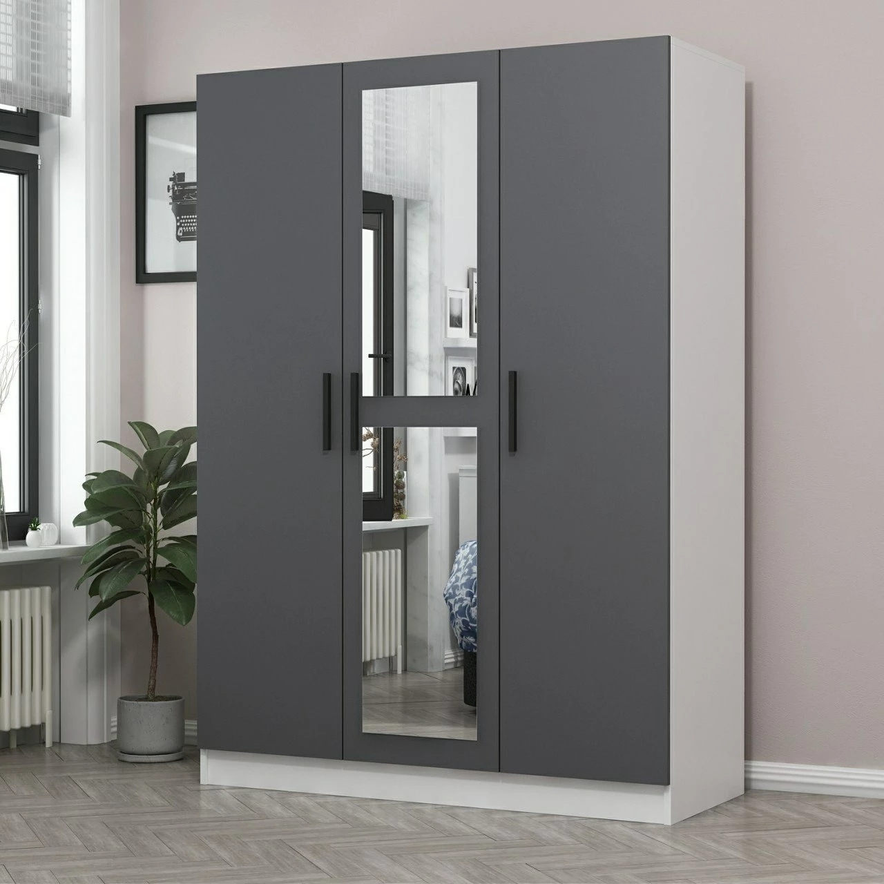 Dollap Skye Decor, ngjyrë antracit, 2264