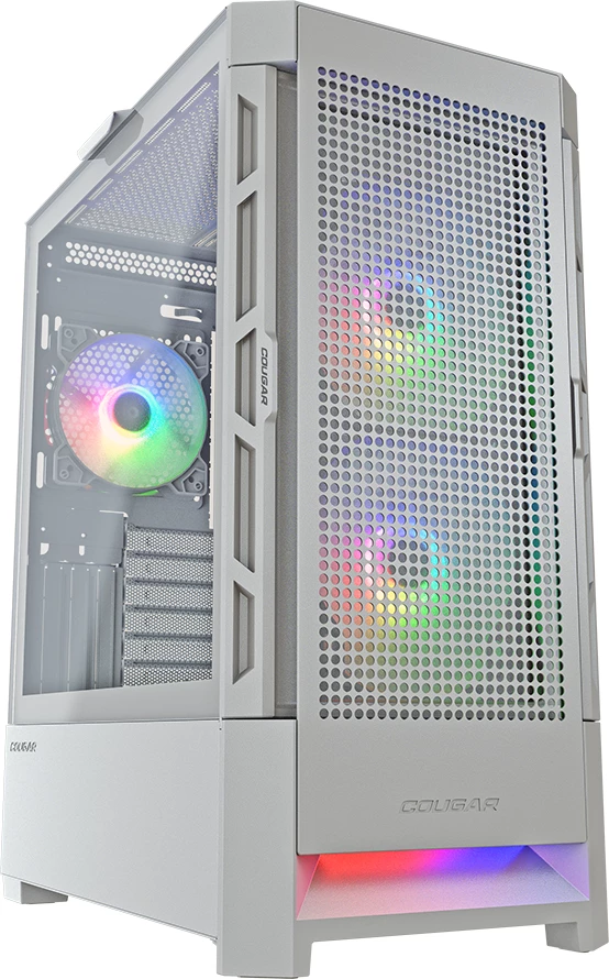 Kasë COUGAR Airface RGB Midi Tower, ATX/E-ATX, xham i temperuar, 3x120mm RGB, e bardhë