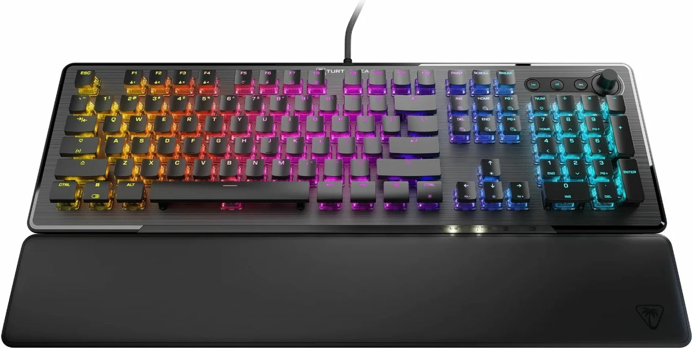 Tastierë mekanike Turtle Beach Vulcan II, full-size, RGB, USB-A, me pushore dore, e zezë