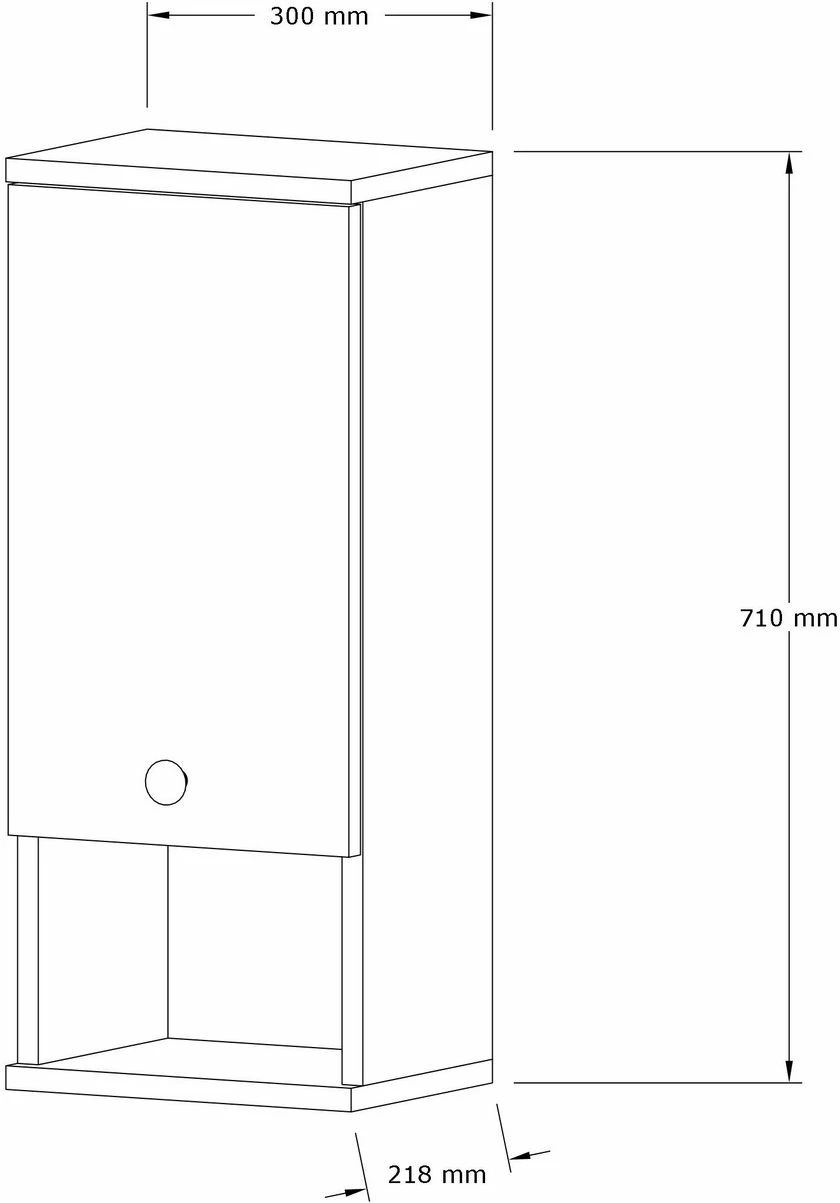 Dollap banjoje Hanah Home, i bardhë, Mis
