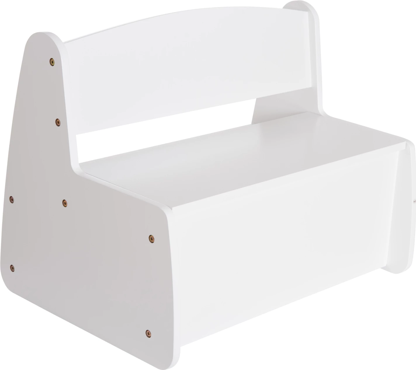 Bankë për fëmijë me hapësirë për ruajtje, stil Montessori, e bardhë, RICKI FH18342.03, 63x43x47cm