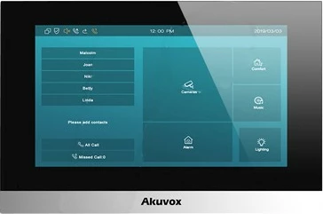Stacion i brendshëm Akuvox C313S, Touch Screen, POE, argjendtë