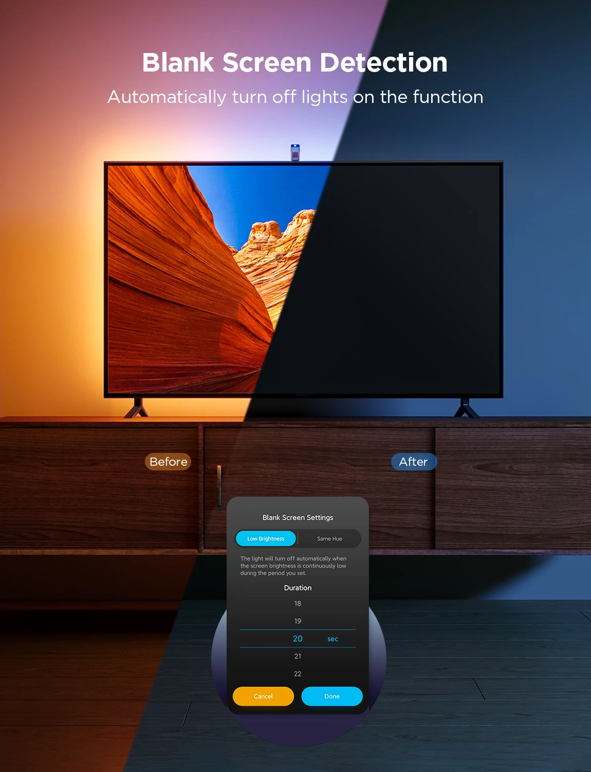 Dritë LED prapa TV Govee Envisual TV Backlight 3 Lite 75-85"