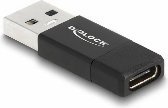 Adapter USB DeLOCK, USB A në USB C, 10 Gbit/s, i zi