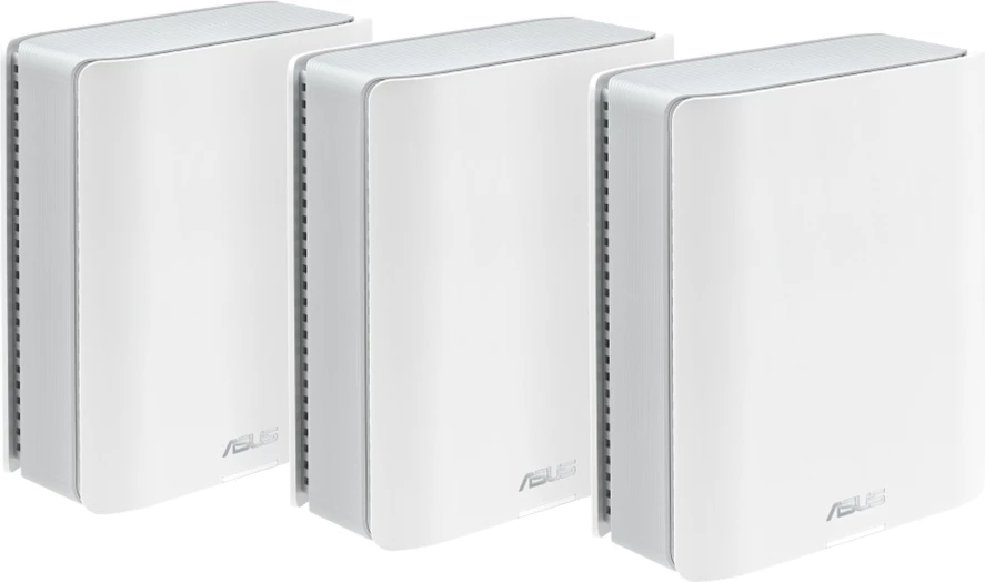 Sistem Mesh WiFi 7 ASUS ZenWiFi BT10 BE18000 Tri-band 18 Gbps, 2x 10G porta, 3-pack, i bardhë