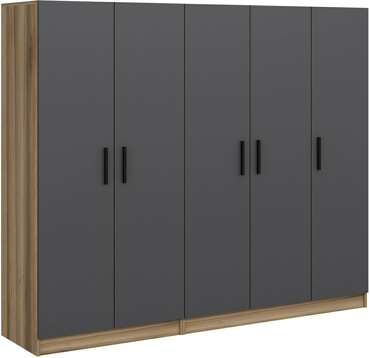 Dollap Skye Decor, ngjyrë antracit, 225x190x52 cm, 7 pjesë