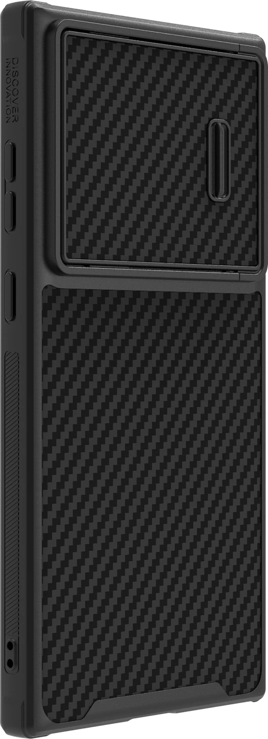 Mbështjellës Nillkin Synthetic Fiber S Case për Samsung Galaxy S23 Ultra, me kapak kamere, i zi