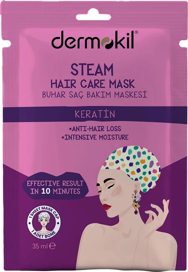 Maskë për flokë Dermokil Keratin Steam Hair Care Mask për femra 35ml