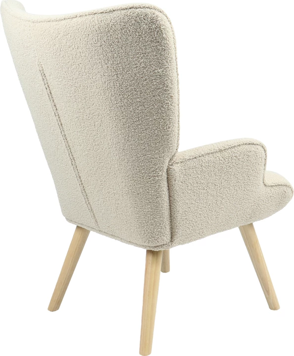 Karrige Fluffy, pëlhurë teddy, krem-natyrale, 75x69x96cm