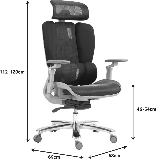 Karrige për zyre Chocky, e zezë