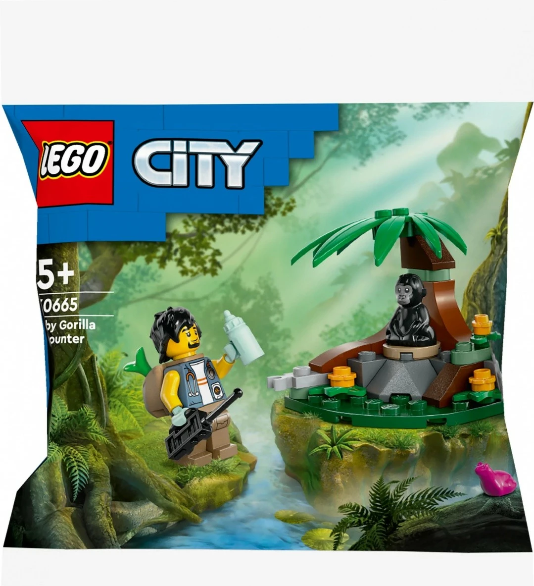 Set lodrash LEGO City 30665 Encounter with a Little Gorilla, 34 pjesë, plastikë