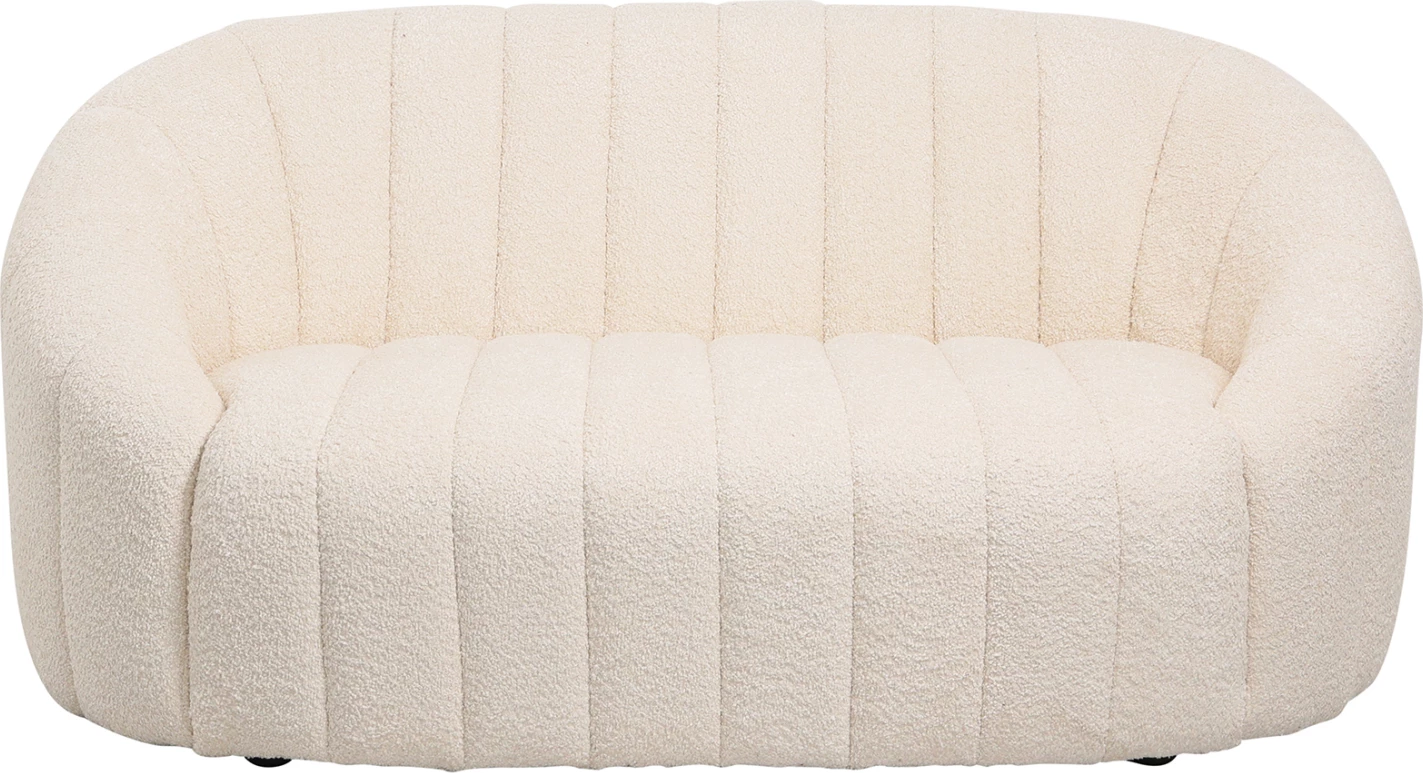 Divan dy ulës MOBY, pëlhurë boucle ecru, FH9595.06, 148x83x66H cm