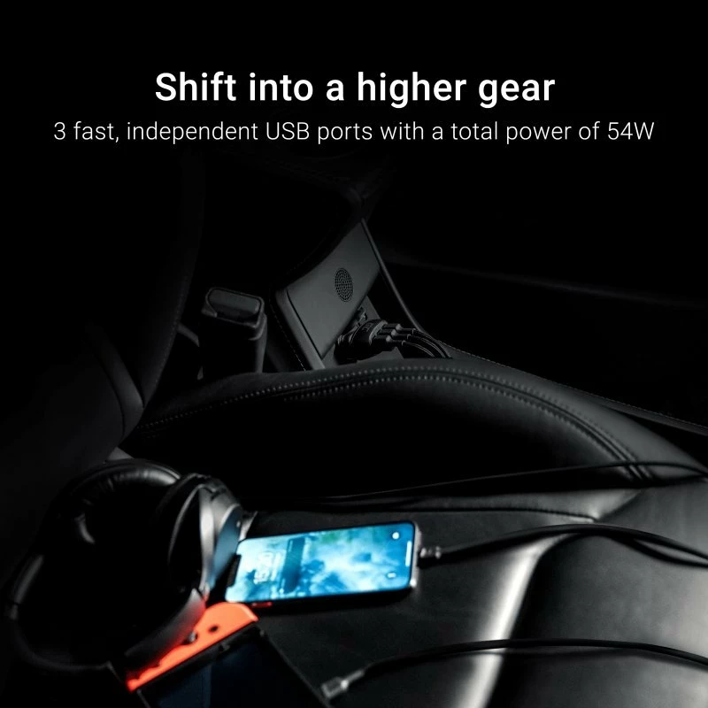 Karikues veture Green Cell PowerRide CADGC01, 3x USB-A, 54W, 12/24V, Quick Charge, i zi
