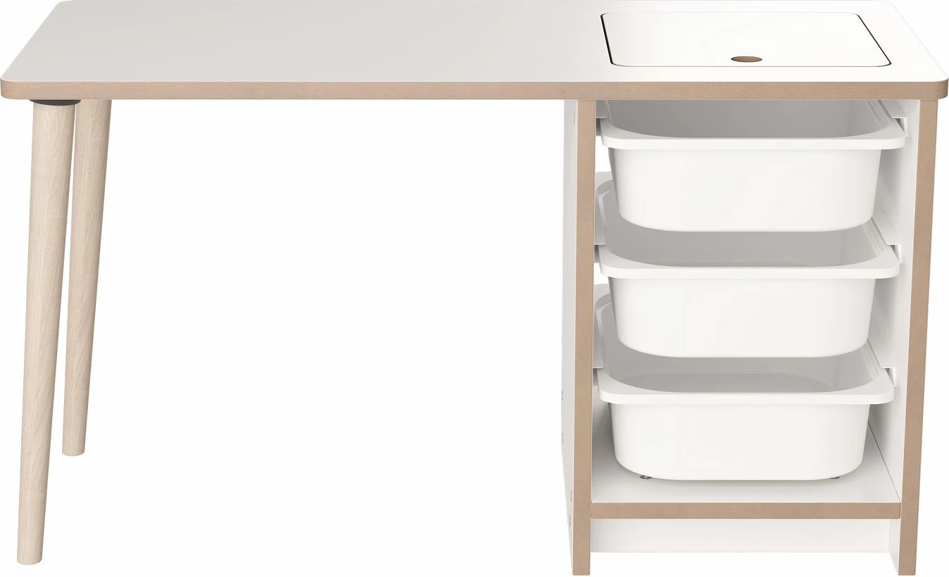 Set tavoline me karrige për fëmijë, Hanah Home, Soho, e bardhë