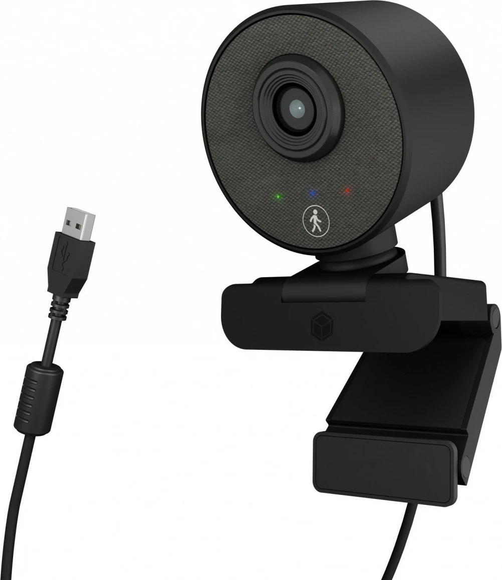 Webcam IcyBox IB-CAM501-HD, Full HD 1080p, mikrofon i integrum, autofokus, kënd i gjerë, e zezë