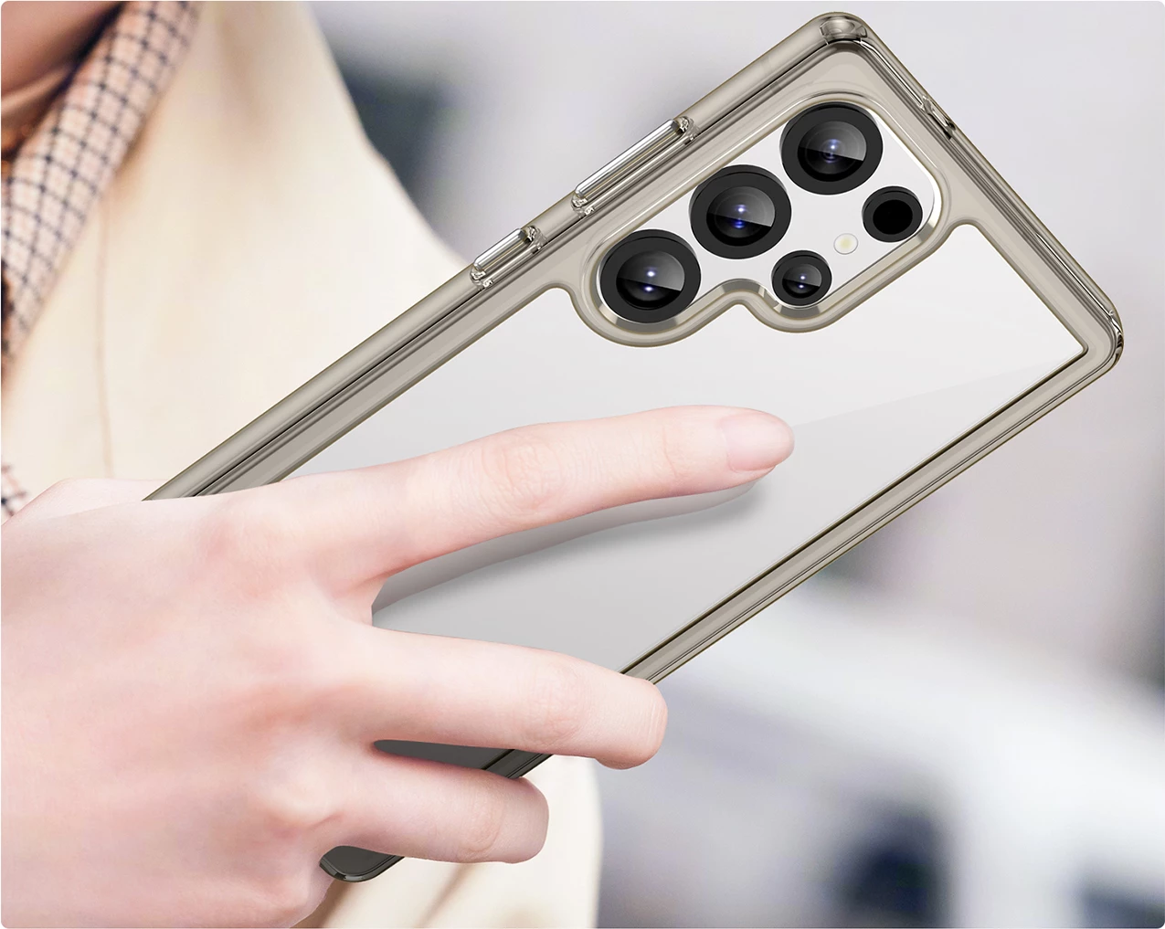 Mbështjellës Hurtel Outer Space Case për Samsung Galaxy S25 Ultra, Transparent/Black