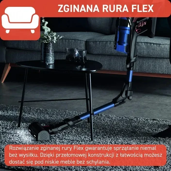 Fshesë pa kabllo Tefal TY98C0 X-Force 12.60, 900 ml, Blu