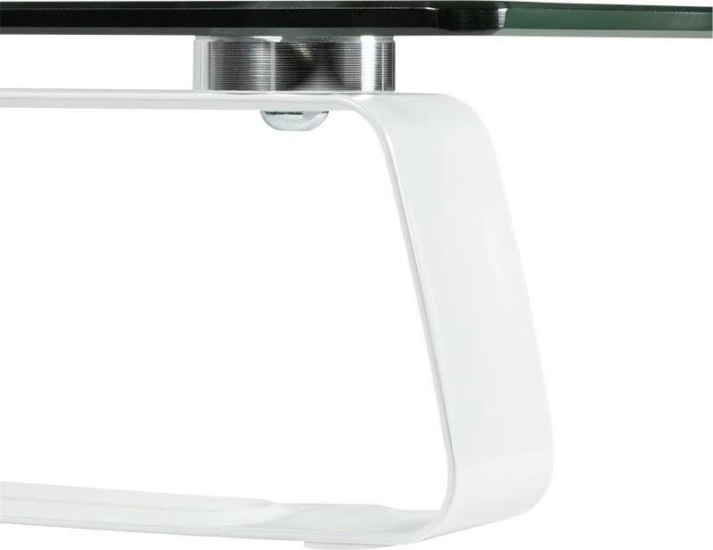 Mbajtës monitori LogiLink BP0027, xham, 560x210 mm, deri 20 kg, transparent/bardhë