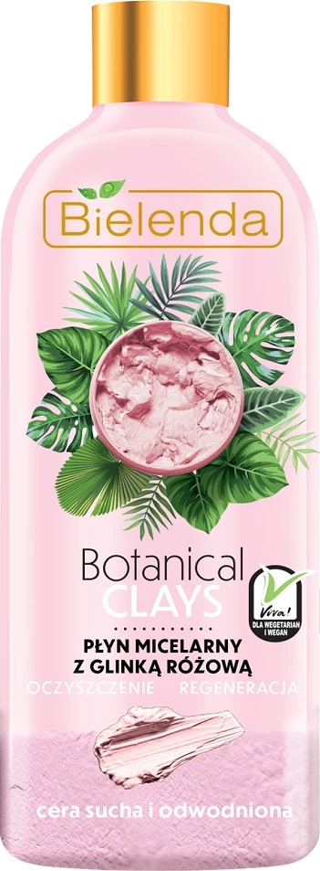 Lëng micelar për femra Bielenda Botanical Clays me argjilë rozë, 500ml