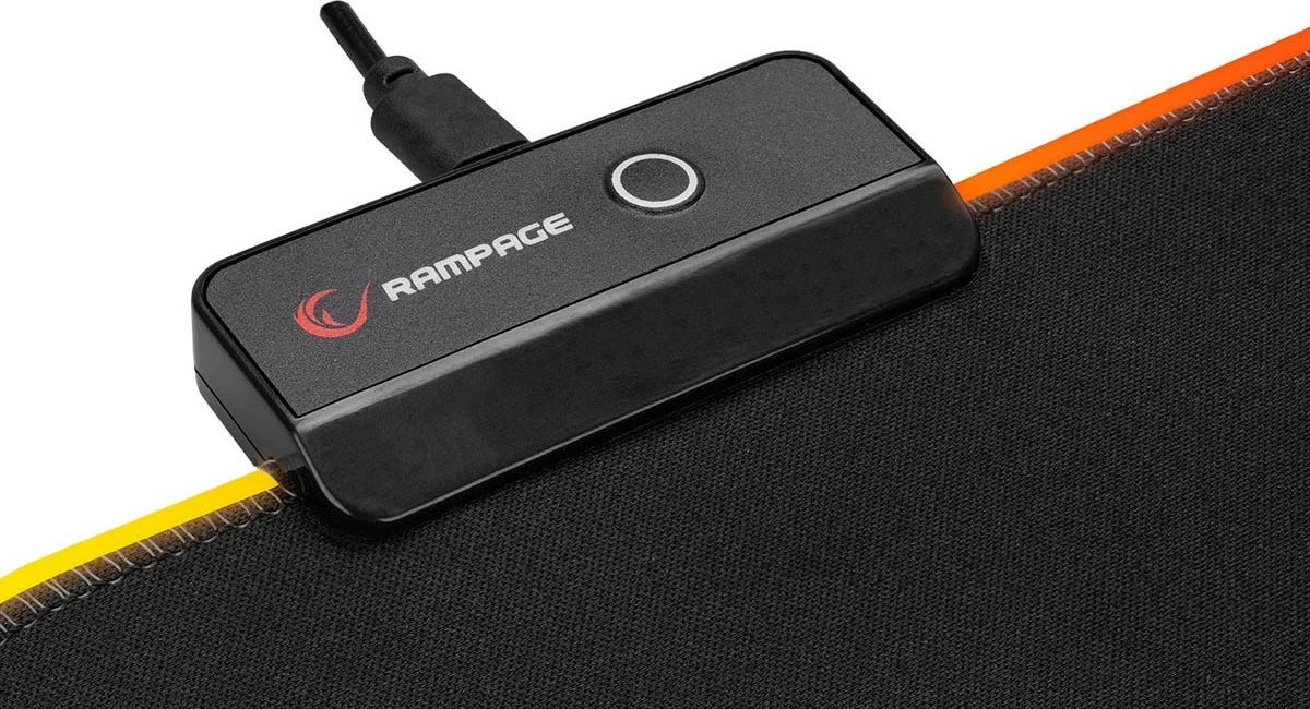 Mauspad Rampage MP-21 25x33cm RGB e zezë