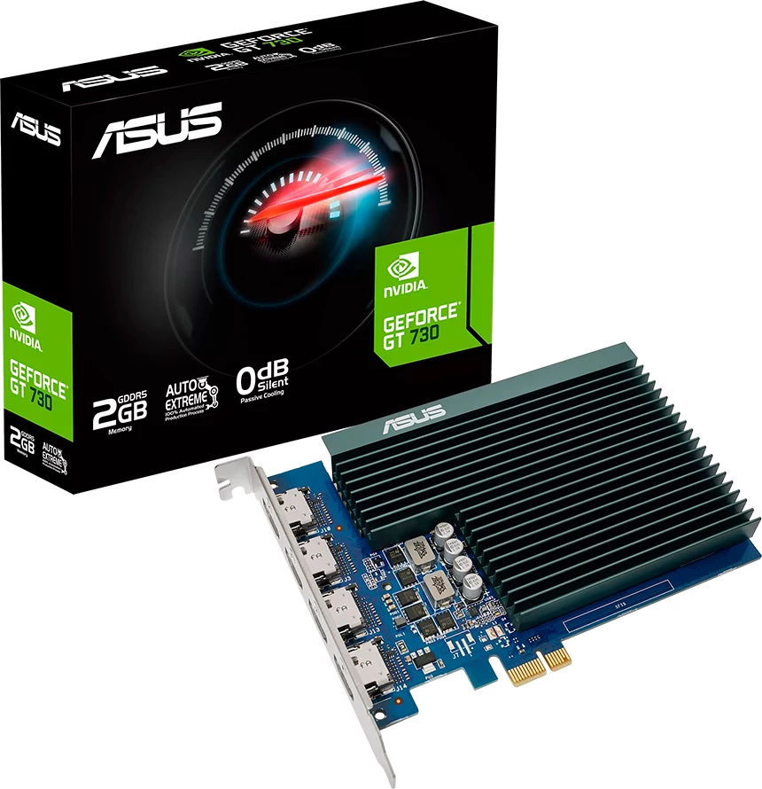 Kartë grafike ASUS GeForce GT 730 GT730-4H-SL-2GD5 2GB GDDR5, 4xHDMI, ftohje pasive