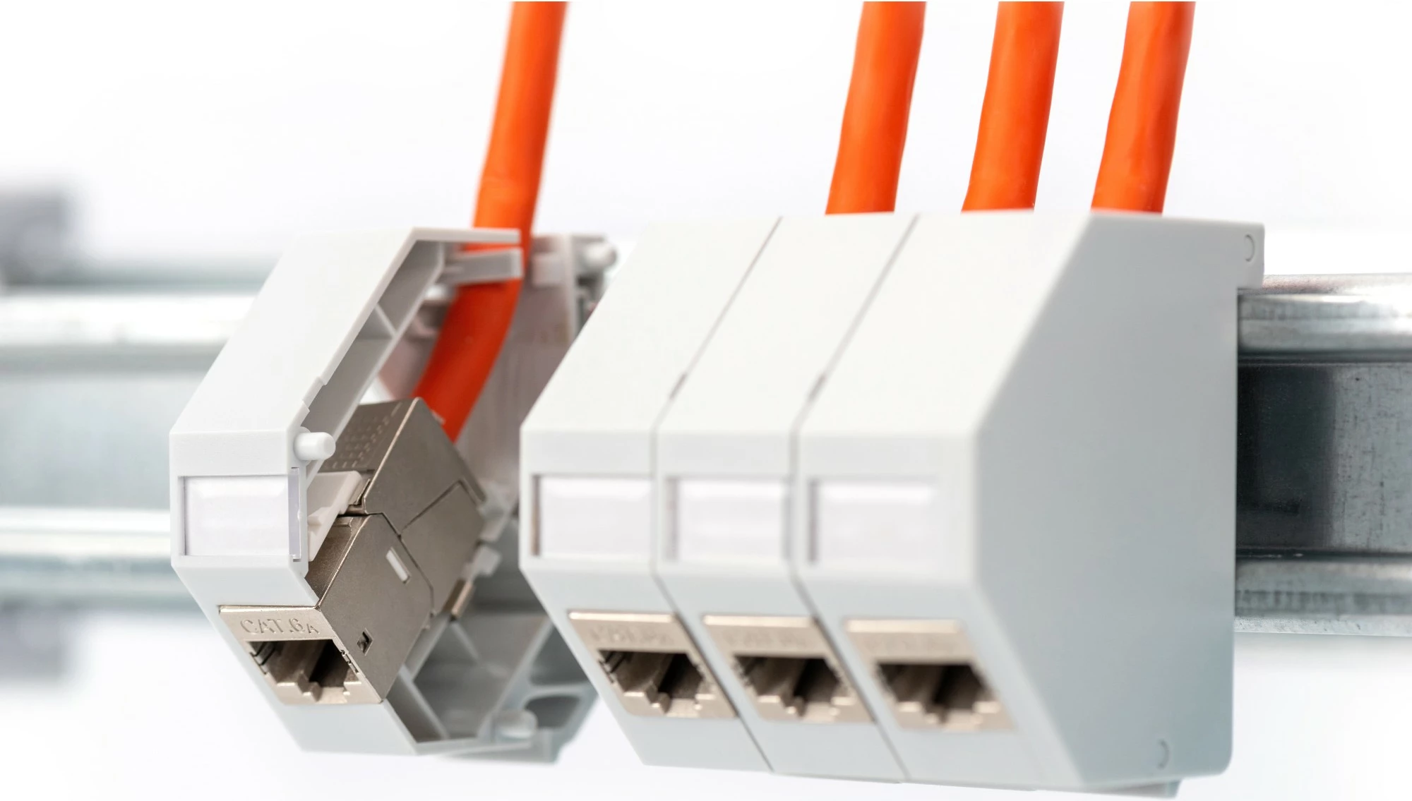 Kasë rrjeti Digitus Keystone për montim në shinë DIN, ABS, gri