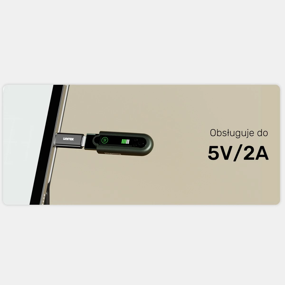 Adapter Unitek USB-C në Micro USB A1050ABK03, ngjyrë gri