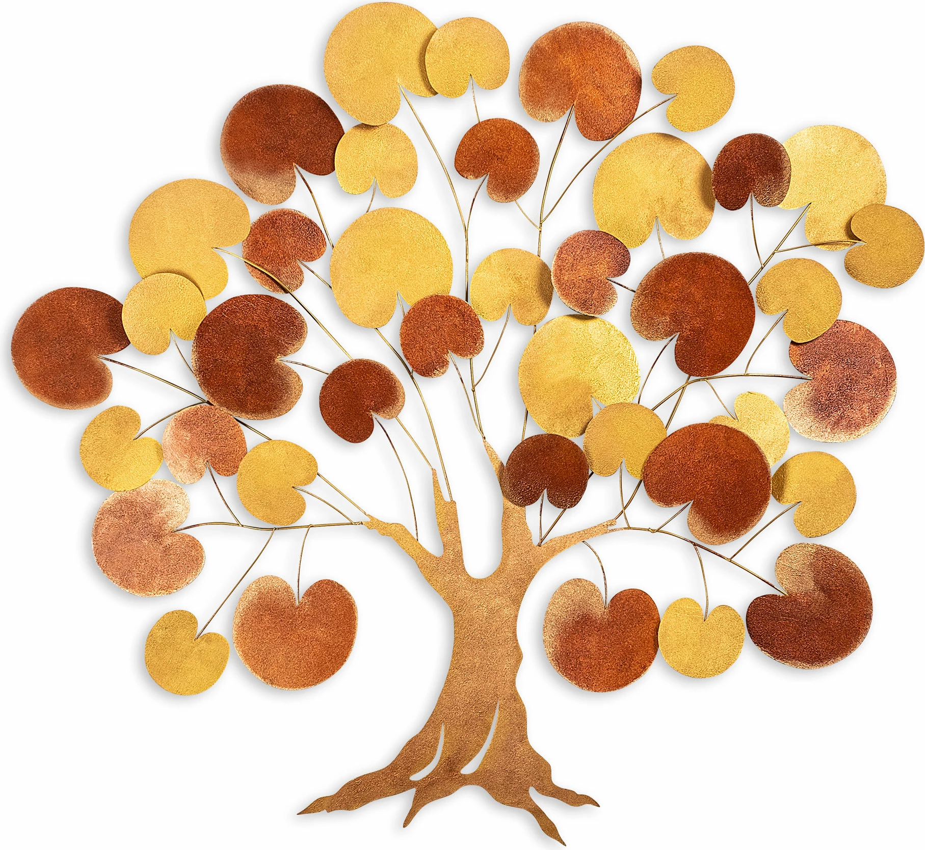 Aksesor dekorativ metalik për mur Wallity, Lime Hazel 2