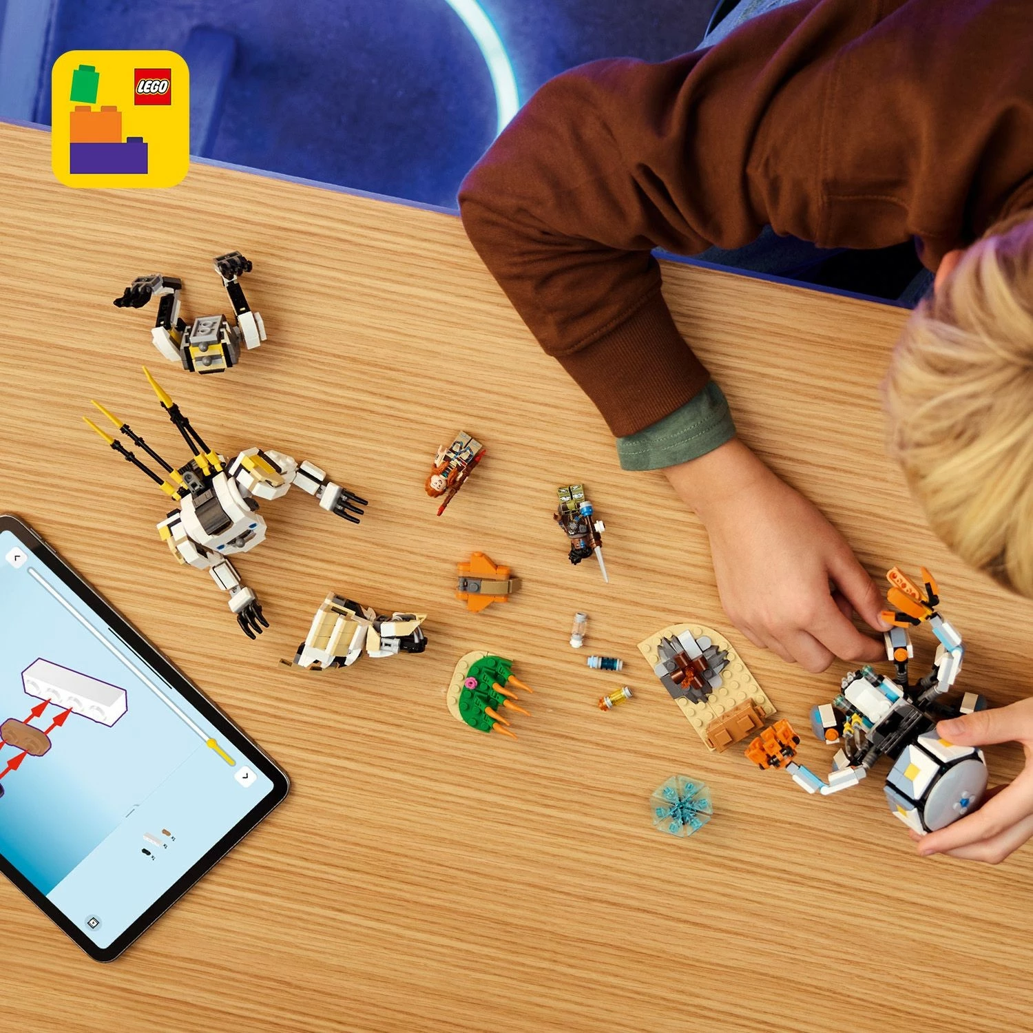 Set ndërtimi LEGO Horizon Adventures 77037, Aloy & Varl kundër Shell-Walker & Sawtooth, 768 pjesë, shumëngjyrësh