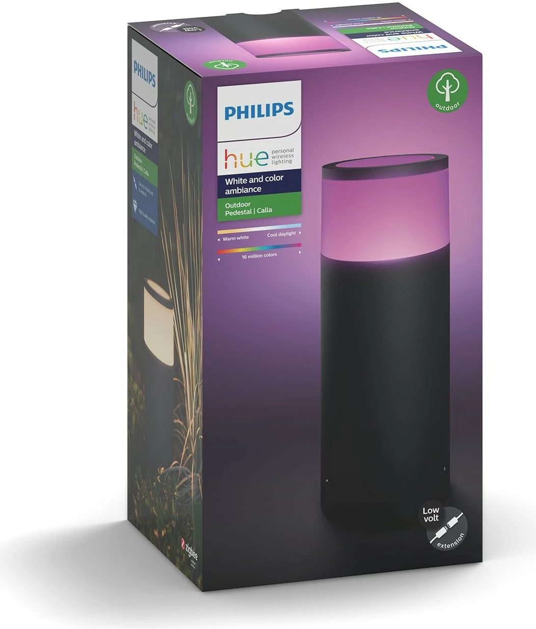 Dritë smart Philips Hue Calla, LED, alumini, e zezë