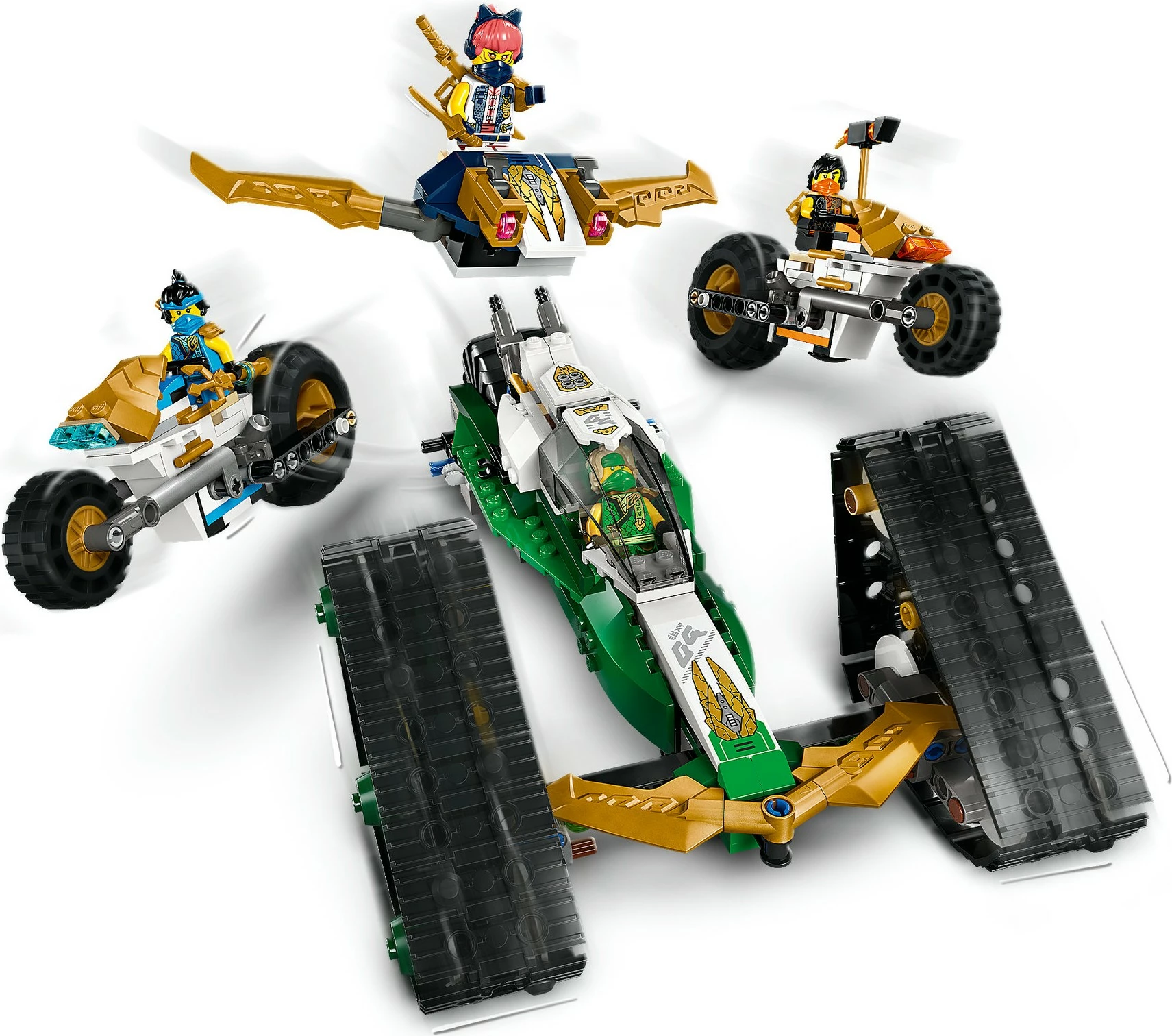 Set ndërtimi LEGO Ninjago 71820 Ninja Team Combo Vehicle, multikolor