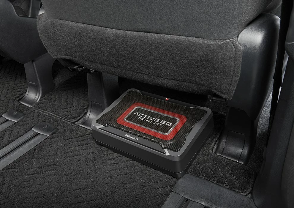 Subwoofer aktiv për vetura Kenwood KSC-PSW7EQ, 160 W, alumini, me telekomandë me kabllo