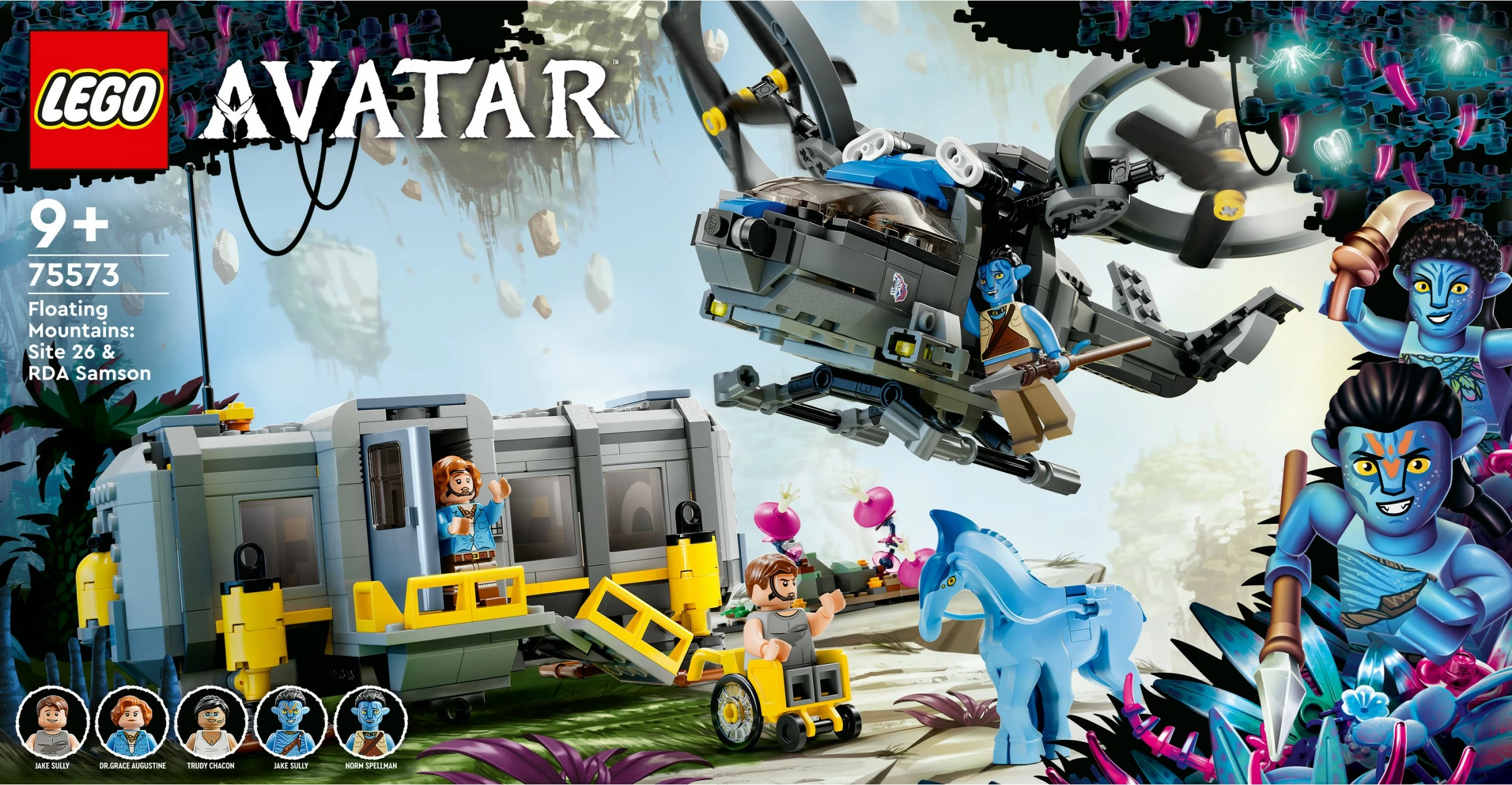 Set për ndërtim LEGO Avatar Floating Mountains: Site 26 & RDA Samson, 887 pjesë, Multikolor