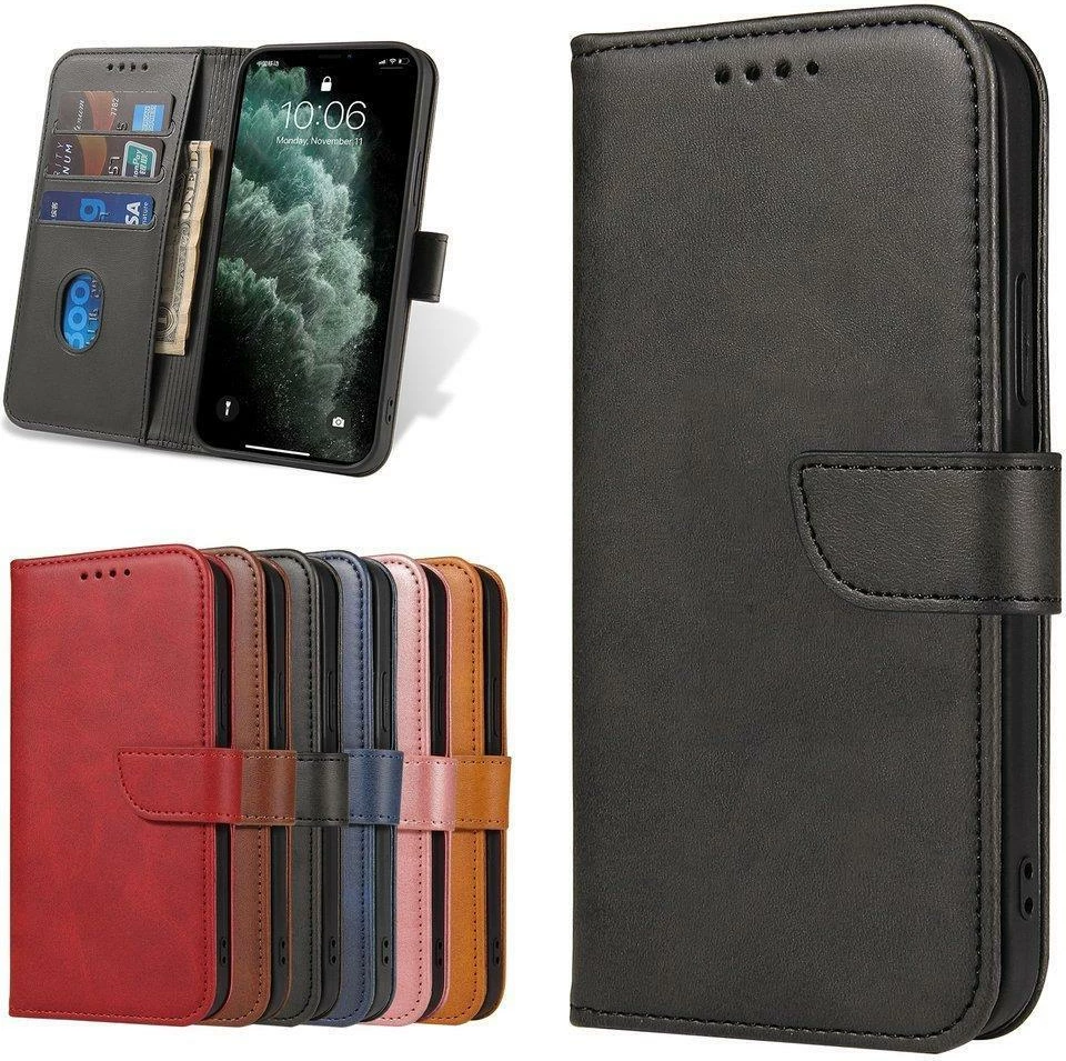 Mbështjellës Hurtel Magnet Case për Motorola Moto G 5G 2022, me flap, stand dhe xhep, i zi