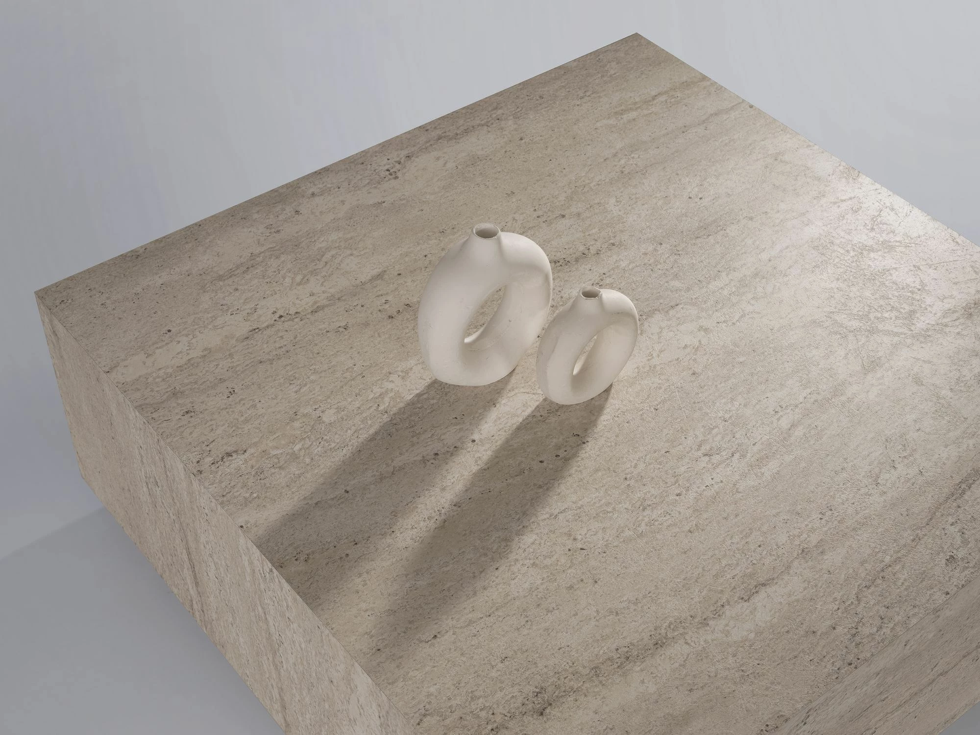 Tavolinë kafeje Skye Decor, Lizbon, ngjyrë travertin, 90x35.5x90cm