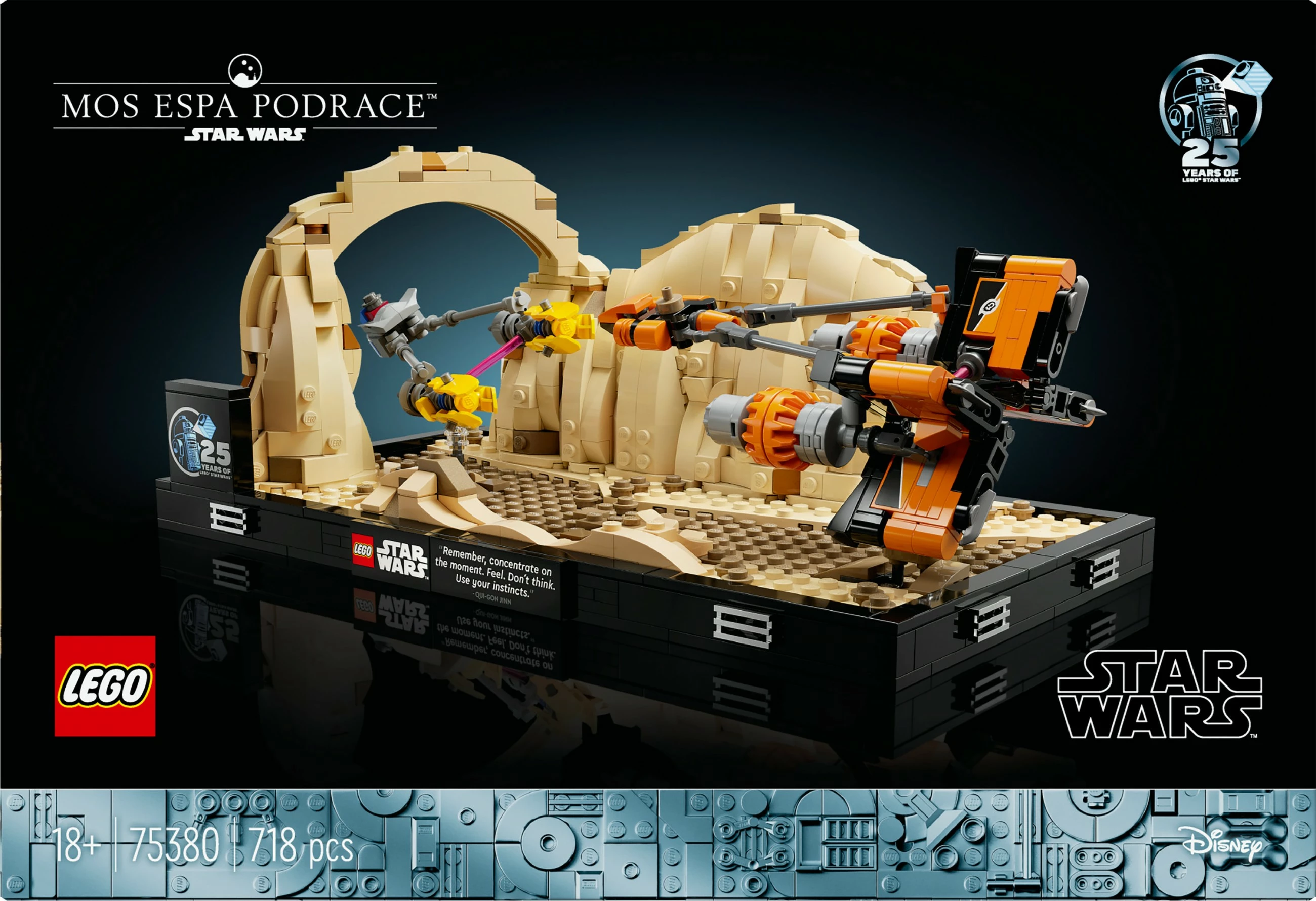 Set ndërtimi LEGO Mos Espa Podrace Diorama, 718 pjesë, shumëngjyrësh